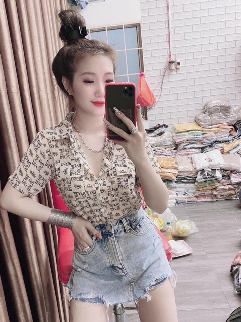 Áo sơ mi cộc chữ | BigBuy360 - bigbuy360.vn