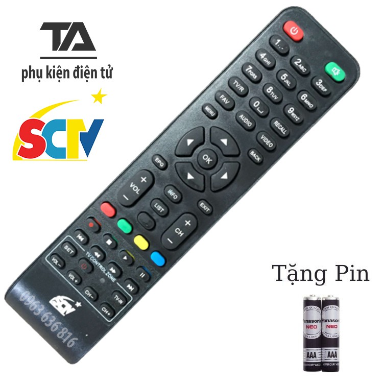 [FREESHIP 50K] ✔ Remote Điều khiển đầu thu truyền hình cáp SCTV