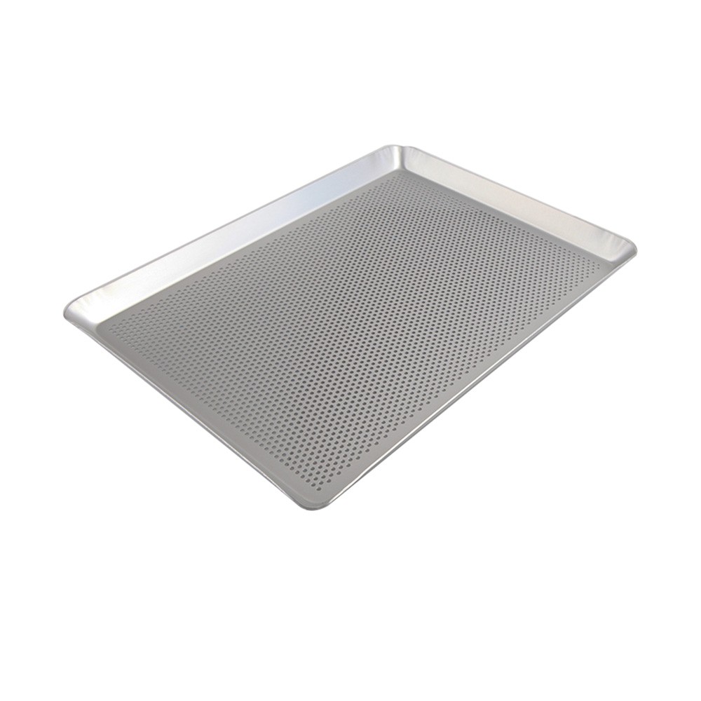 Khay Nướng Bánh Hình Chữ Nhật Đục Lỗ Bằng Nhôm Tự Nhiên 7367.40 40 X 30Cm