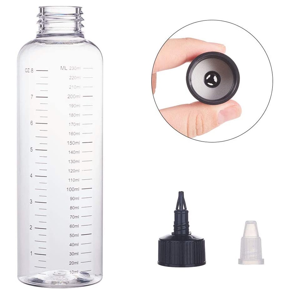 [Hàng mới về] Set 5 chai nhựa rỗng trong suốt đựng mực xăm tiện dụng chất lượng cao