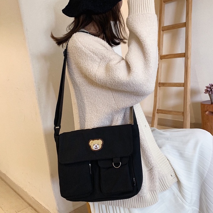 Túi tote Đeo Chéo  vải đeo chéo Nam nữ đi học đi chơi phong cách unisex đẹp giá rẻ