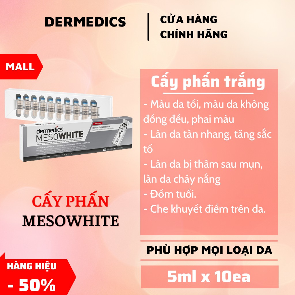 [Lẻ 1 ống] Serum Cấy Phấn Trắng Da Meso White Hàn Quốc