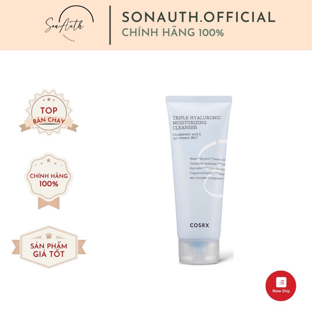 Sữa rửa mặt Cosrx Triple Hyaluronic Moisturizing Cleanser