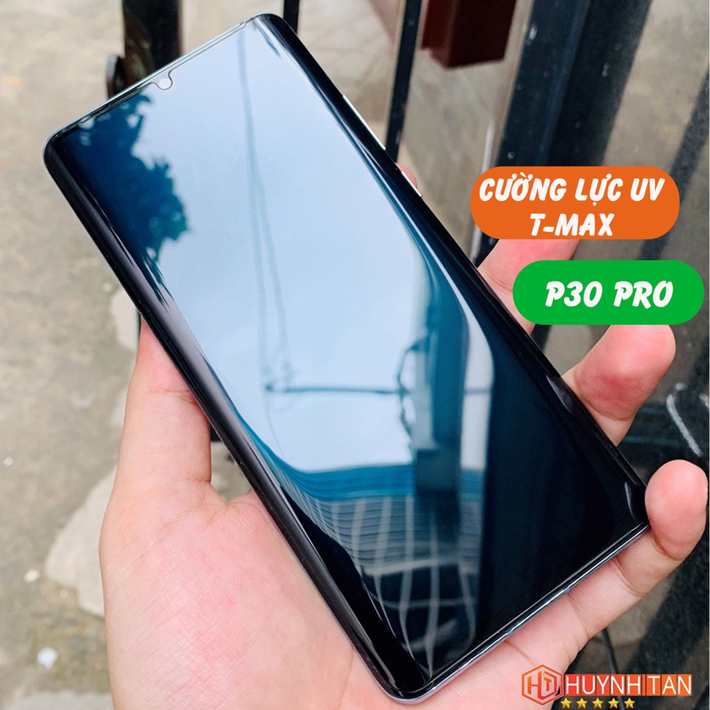Cường lực huawei p30 pro UV trong suốt keo lỏng chính hãng kuzoom chống va đập vân tay nhạy phụ kiện huỳnh tân store