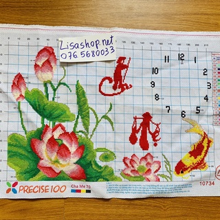 Tranh thêu chữ thập CHA MẸ đã thành phẩm 57x40cm đã thêu