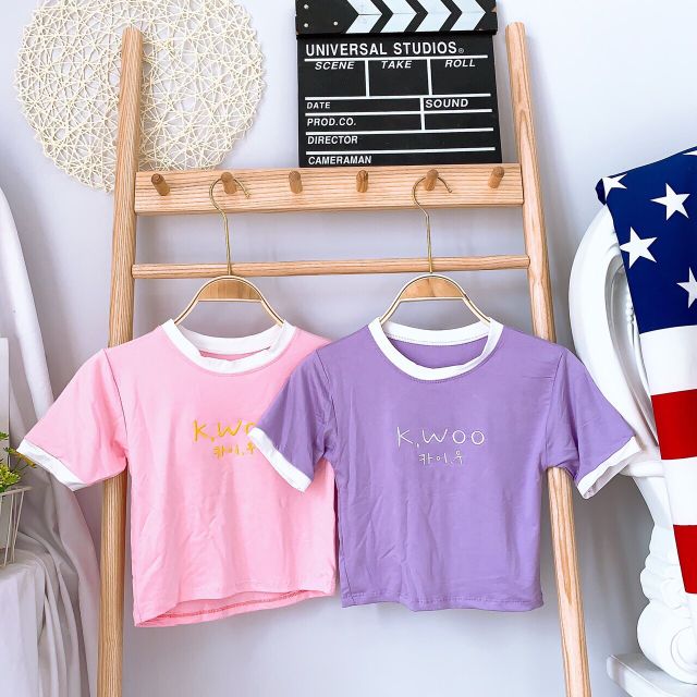 Áo croptop nữ, áo thun nữ viền cổ mềm mát
