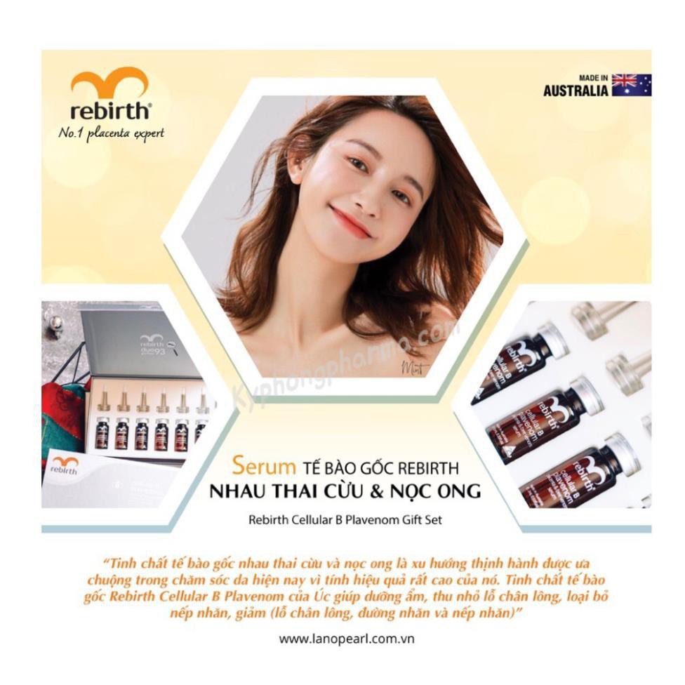 Serum tế bào gốc Nhau thai cừu và Nọc ong Rebirth 6 chai*10ml - Úc | BigBuy360 - bigbuy360.vn