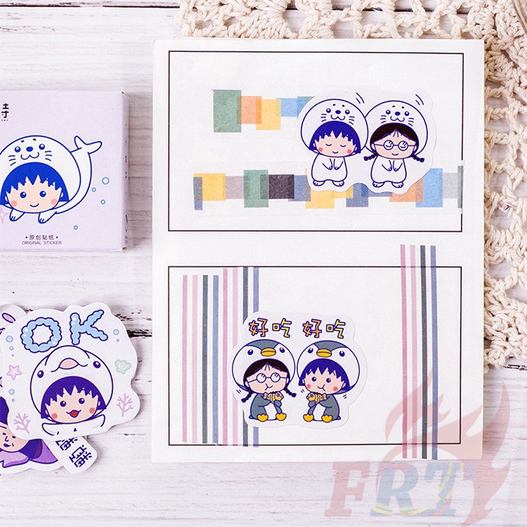 45 Miếng sticker hình chibi maruko-chan trang trí DIY