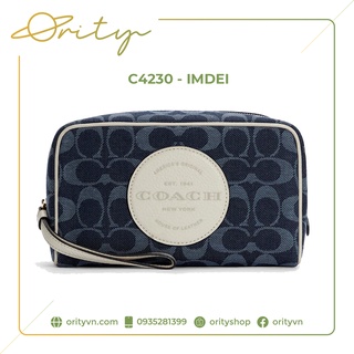 Túi xách / bóp / ví hàng hiệu coach dempsey boxy cosmetic case 20 - c4230