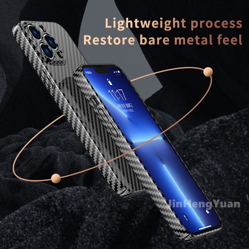 Ốp Điện Thoại PC Kết Cấu Sợi Carbon Chống Sốc Cho IPhone 13 12 11 Pro Max