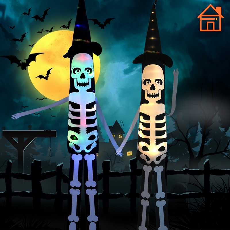 Cờ Nổi Hình Đầu Lâu Treo Cửa Trang Trí Halloween