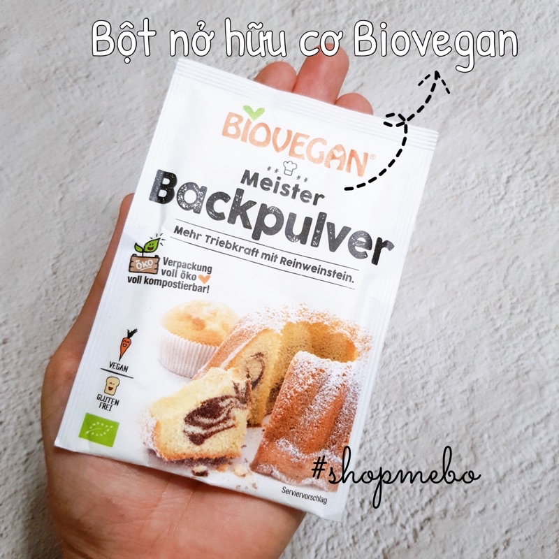 [BIOVEGAN] BỘT NỞ HỮU CƠ BIOVEGAN 17GR LÀM BÁNH PANCAKE, MUFFIN...