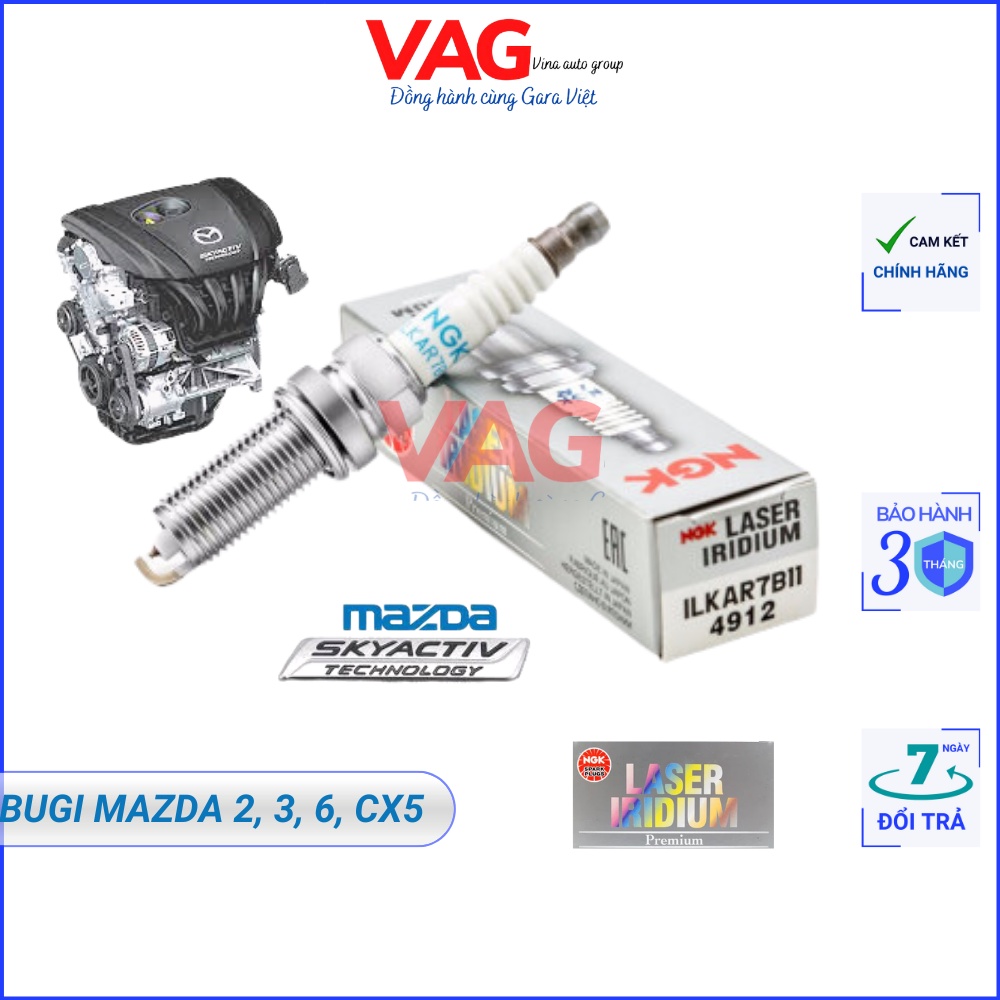 Bugi Mazda 3, Mazda 6, CX5, Mazda 2 Từ Năm 2013- 2021 Platinum và Iridium Chính Hãng DENSO/ NGK