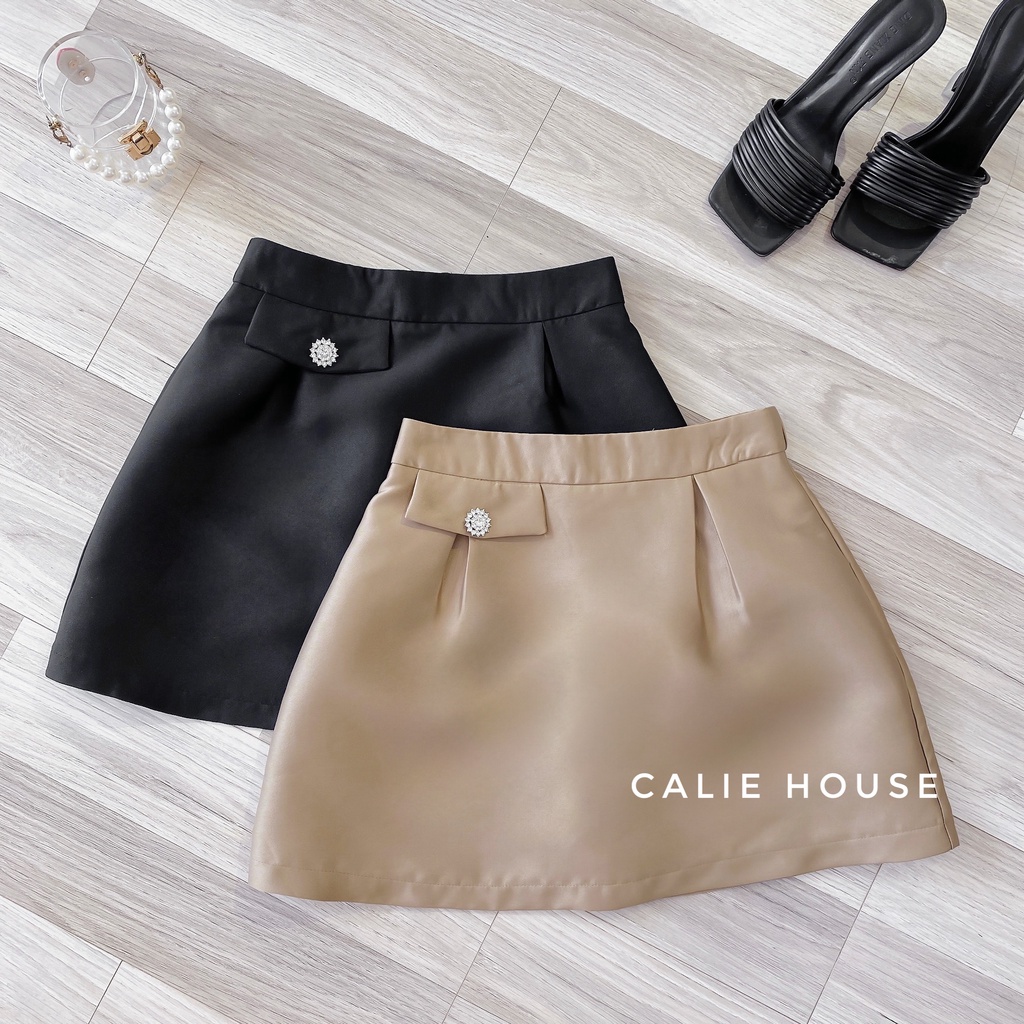 Chân váy Tafta cúc đá thời trang công sở Calie House CV45 | BigBuy360 - bigbuy360.vn