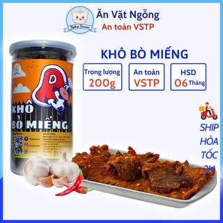 Khô Bò Miếng 200g Ăn Vặt Ngỗng, Bò Khô Nguyên Miếng Ngon Loại 1, Đồ Ăn Vặt Hà Nội Vừa Ngon Vừa Rẻ, An Toàn VSTP
