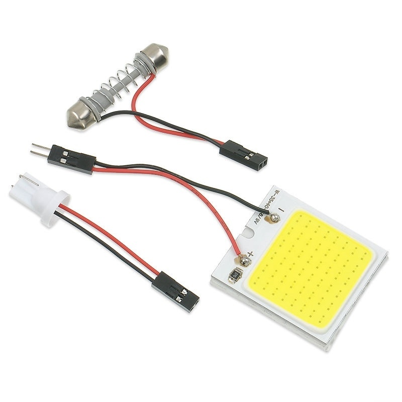 Bộ 5 Đèn LED 48 SMD T10 4W COB 12V Ánh Sáng Trắng Chất Lượng Cao