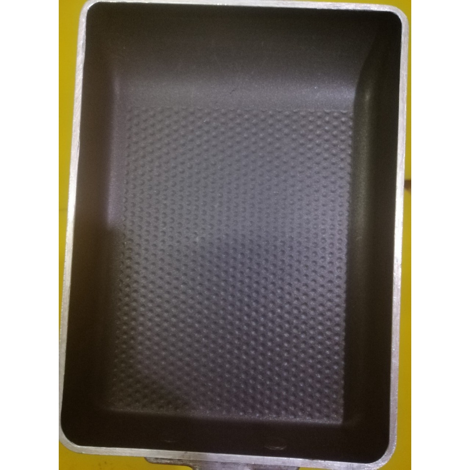 Chảo Fujimaru chống dính nội địa Nhật (hình chữ nhật), size 13*18cm, cao 3cm (mã 628KT), Không dùng từ