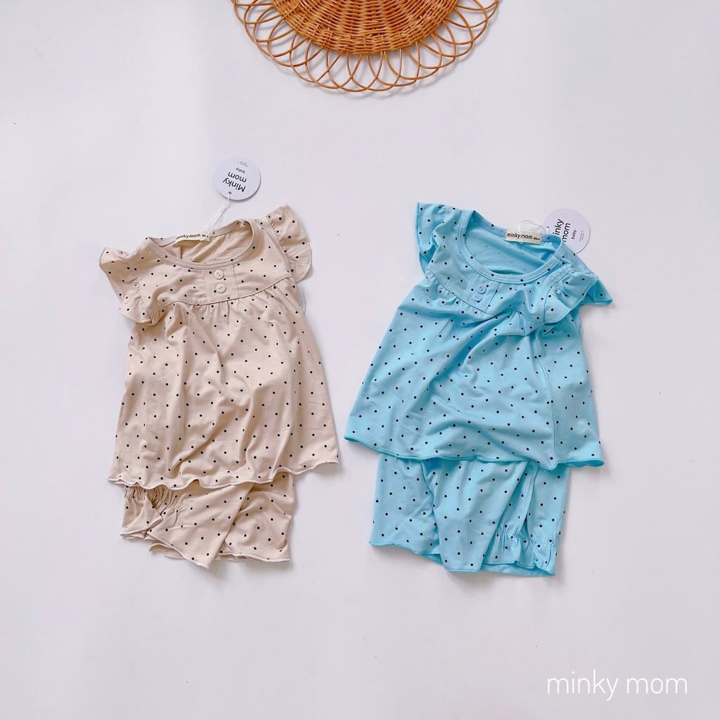 (8-22kg)Bộ thun lạnh Minky mom tay cánh tiên cho bé gái mẫu mới ra (ảnh thật 100%)