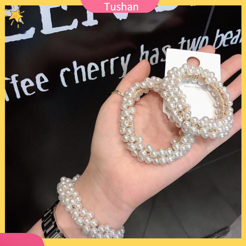 Dây Buộc Tóc Đính Ngọc Trai Nhân Tạo Thời Trang