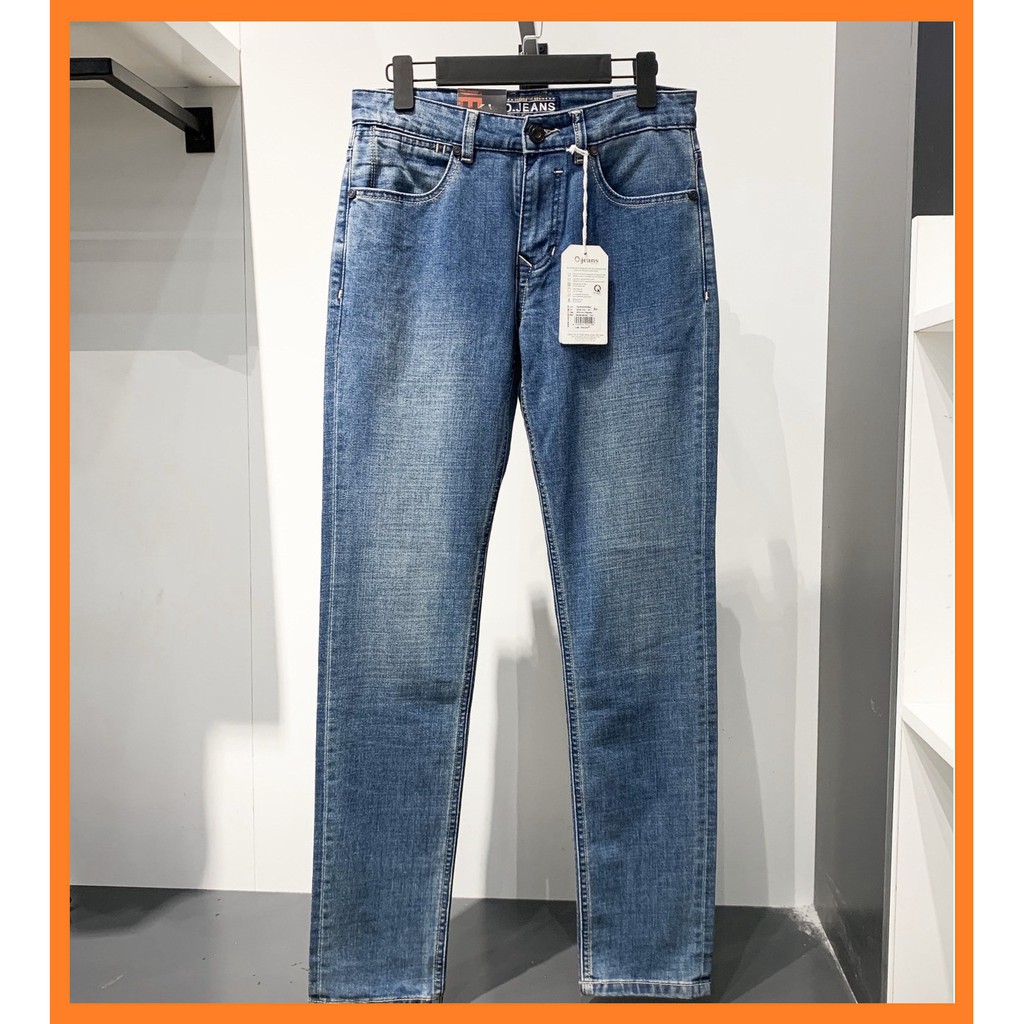Quần Jean nam Ojeans ống ôm trẻ trung 30395 - XANH VỪA . ↺ .new * *