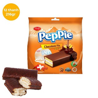 Bánh phủ socola trắng Richy Peppie gói 216g.