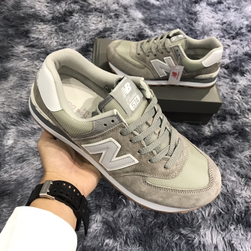 Giày thể thao Giày Sneaker Nam nữ NewBalance 574 xám ghi