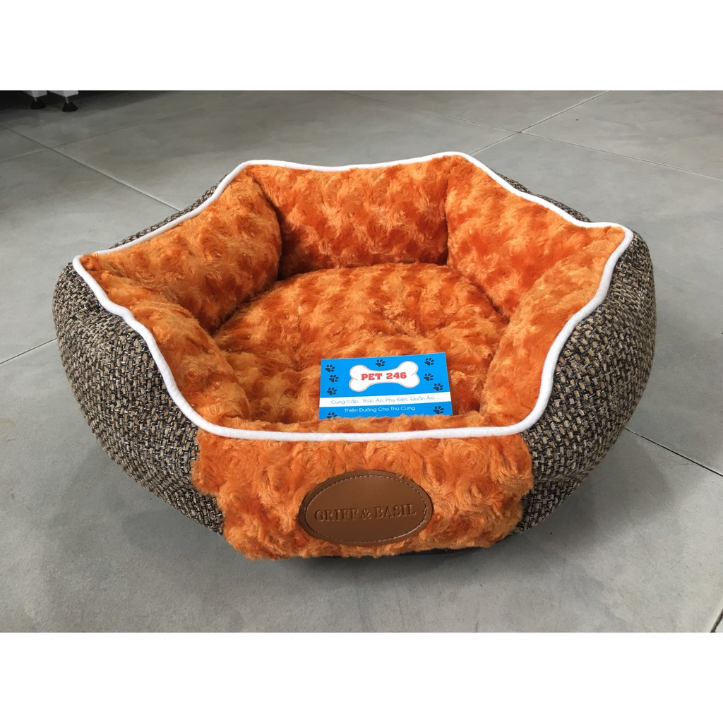 Ổ Đệm Nệm cho thú cưng - nệm ngủ cho Mèo - Nệm ngủ cho Chó - Ổ nệm hình đa giác 2 Size