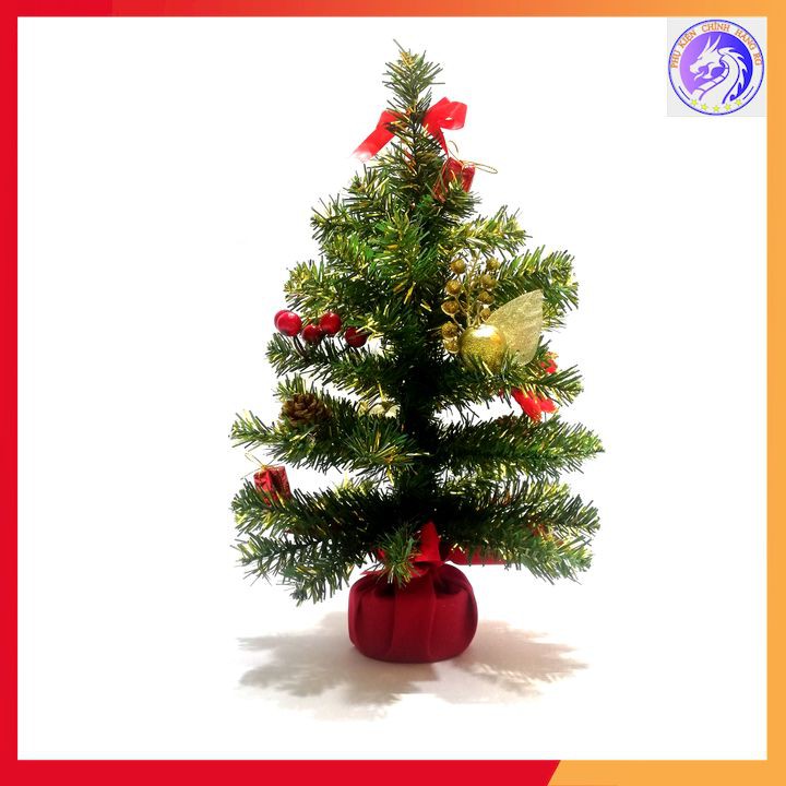 [Hình Thật] Cây Thông Noel Mini Màu Xanh Vàng Để Bàn 40cm - 52cm Trang Trí Lễ Giáng Sinh