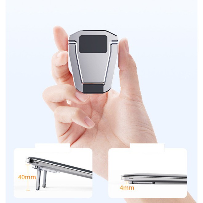 Đế Tản Nhiệt Macbook 14 inch, 15.6 inch, 17 inch Kiêm Giá Đỡ Laptop Gấp Gọn Dán Mặt Lưng Máy Tính T615