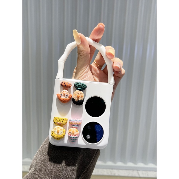 Youpin sweater for boys and girls suitable for Huawei P50 pocket mobile phone case P50 treasure box folding screen portable ring hanging rope new cartoon protective cover for couples advanced customization P50 pocket cute girl