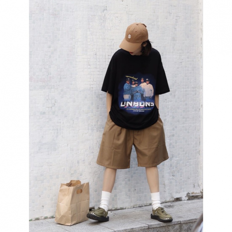 Quần Short Ống Rộng Phong Cách Nhật Bản Thời Trang Dành Cho Nam Và Nữ