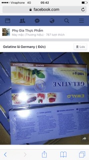 Gelatin lá đức 10 lá