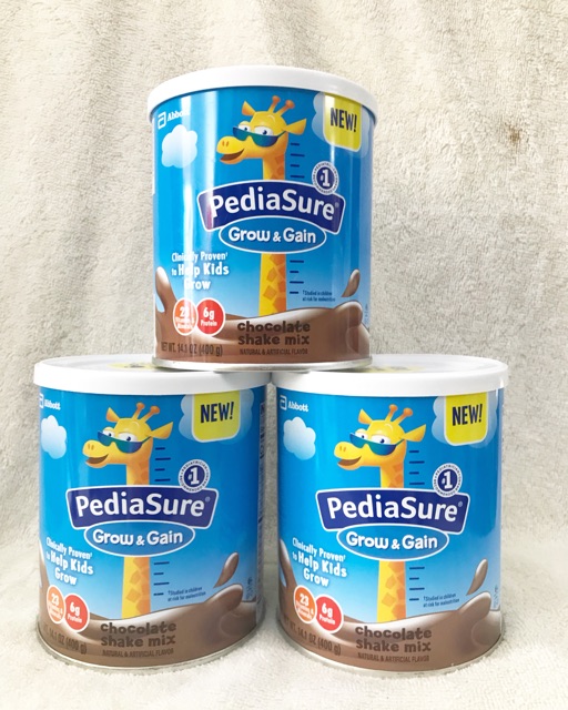 [Hàng Air Bill đầy đủ] Sữa Pediasure Grow &amp;Gain Mỹ Vani/Socola/Dâu (400gram).