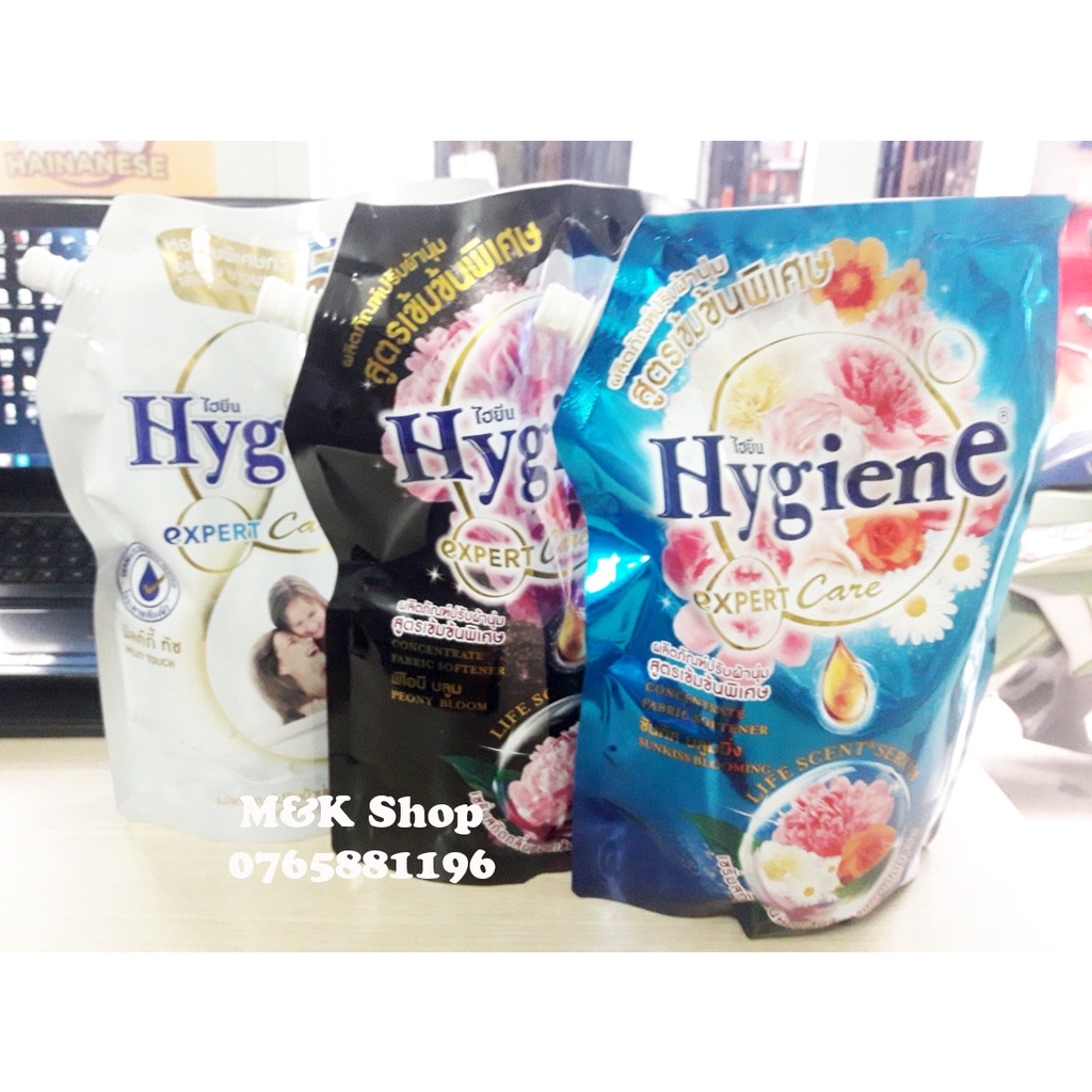 Nước xả vải đậm đặc Hygiene túi 1.3lít Thái Lan 100%