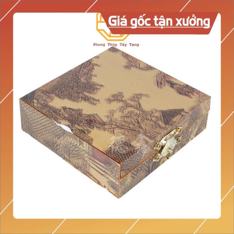 Hộp Gỗ Đựng Vòng Tay Cao Cấp, Hộp Giấy, Túi Gấm Dây Rút Màu Đỏ Đẹp Sang Trọng - Tổng Kho Sỉ Phong Thủy