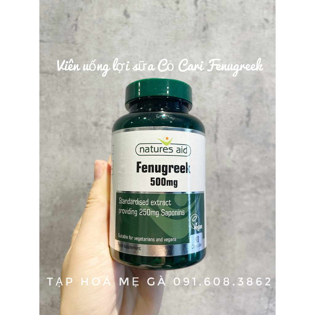 Viên uống lợi sữa Cỏ Cà ri Fenugreek 500mg