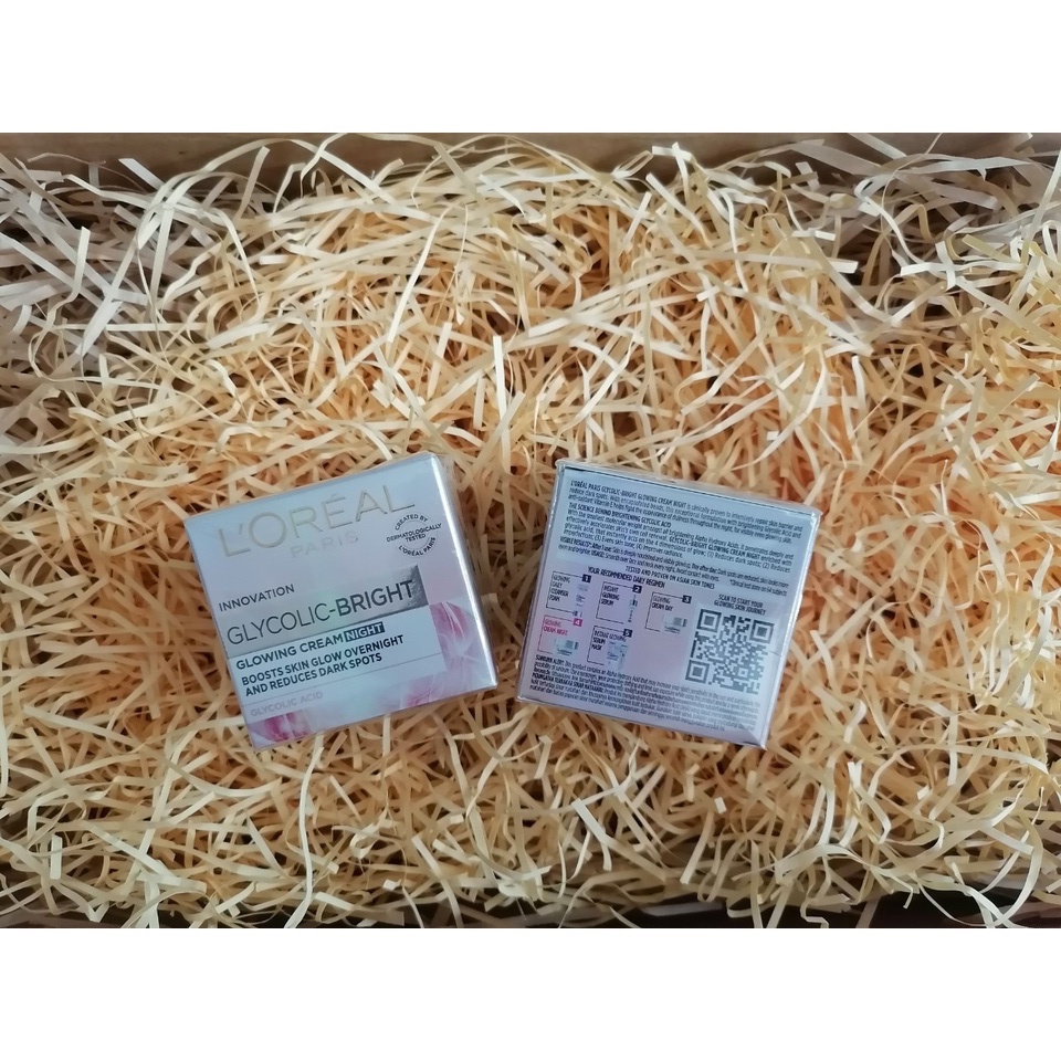 Kem dưỡng ban đêm sáng da Loreal Paris Glycolic Bright Glowing Cream Night 15ml