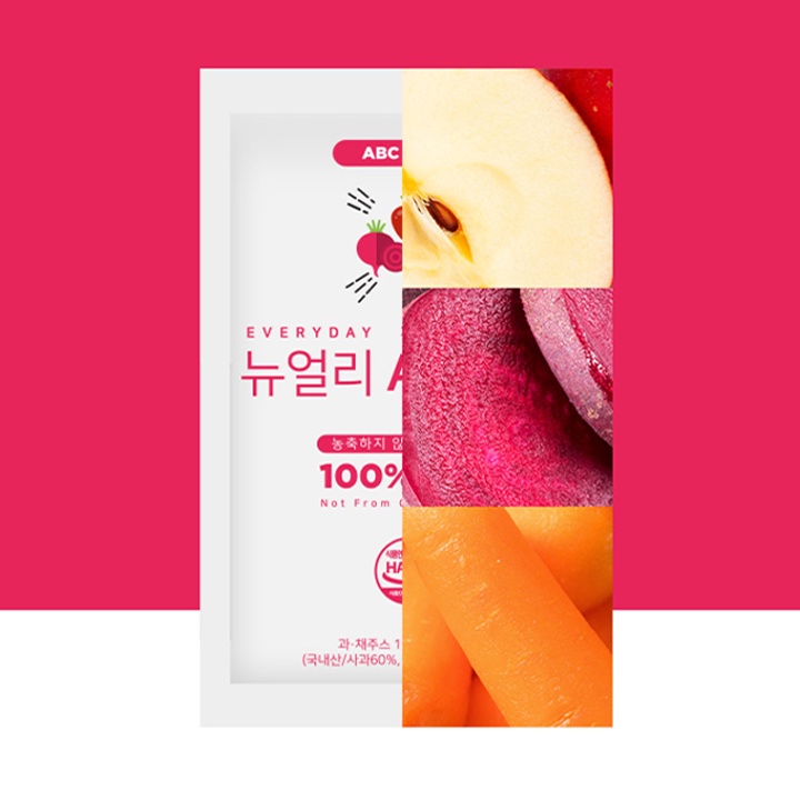 Hộp 30 Gói Nước Ép Trái Cây Và Rau Củ Bổ Sung Dinh Dưỡng Newearly ABC Juice  - K2V Shop