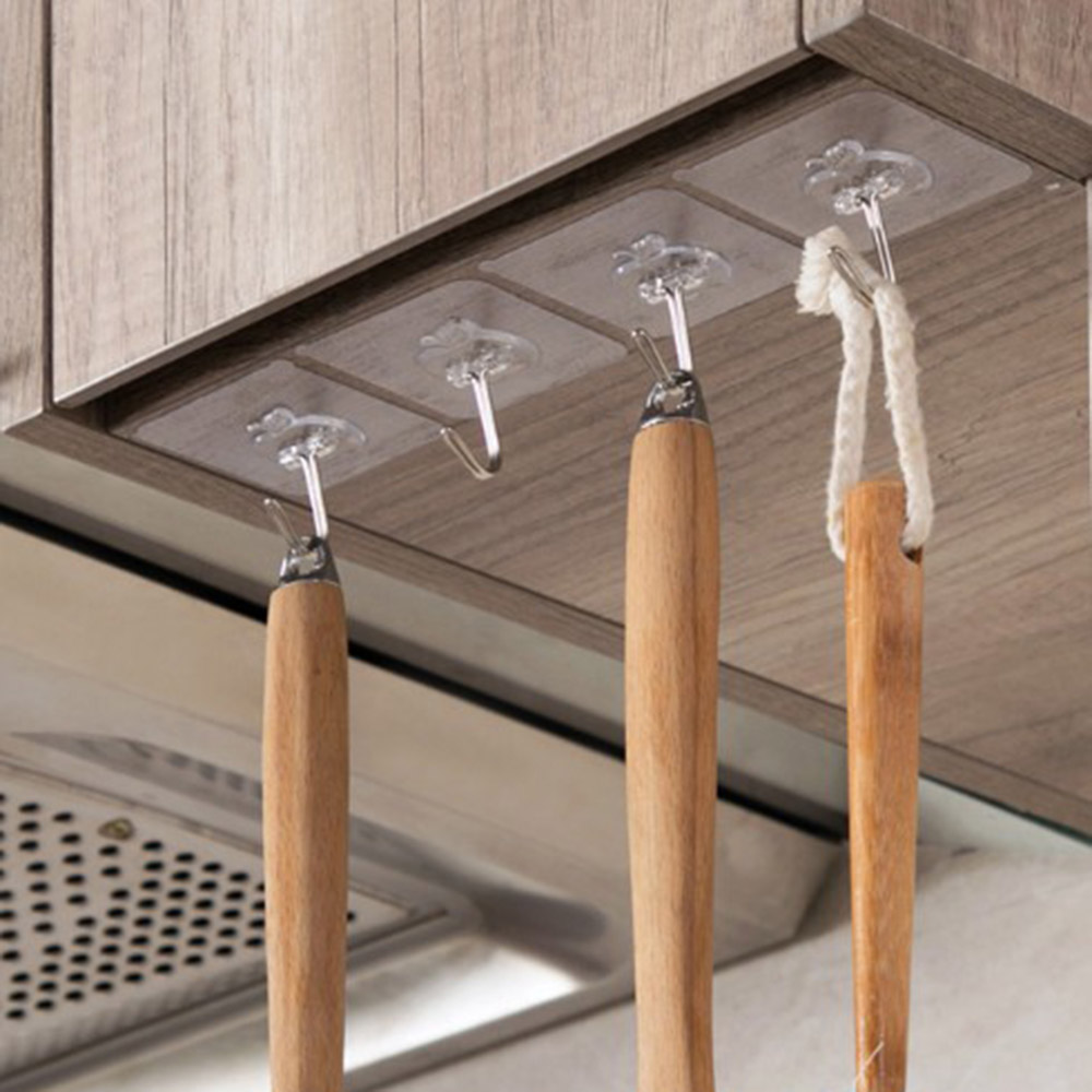 Set 5 / 10 Móc Dán Tường Hình Quả Táo Chống Nước Tiện Dụng