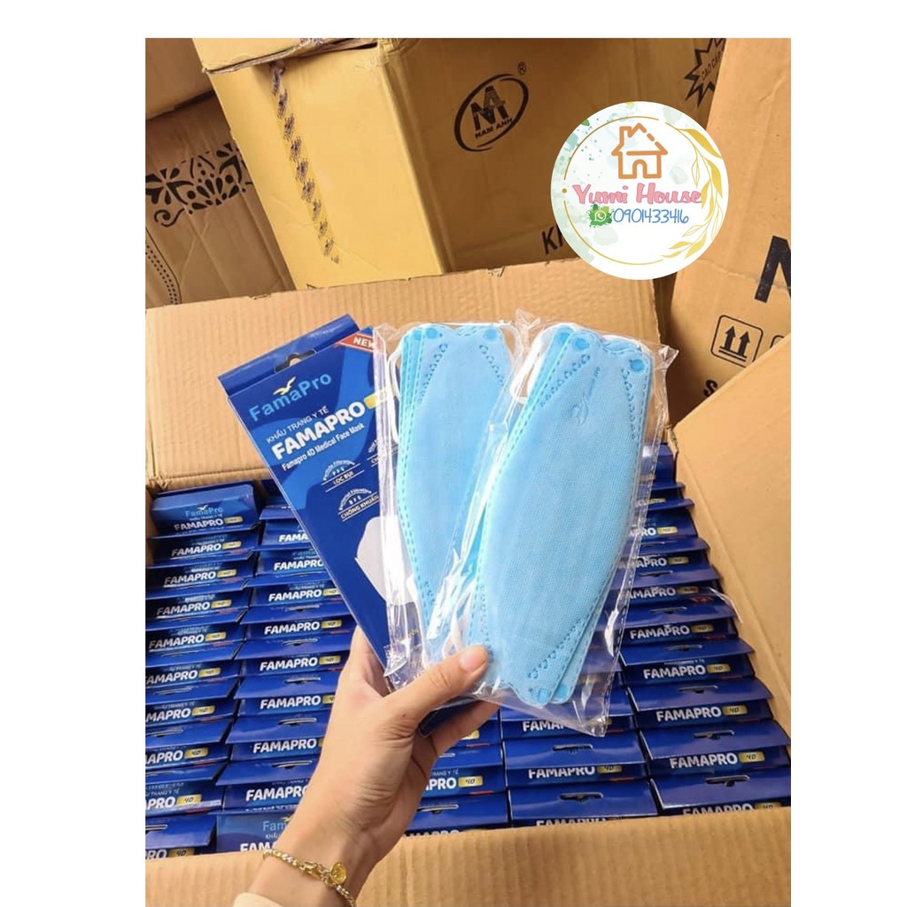 [Mã COSDAY -50K đơn 150K] [SALE]Combo 5 Hộp ( hộp 10 cái) cái Khẩu Trang Famapro 4D Chính Hãng Nam Anh | BigBuy360 - bigbuy360.vn