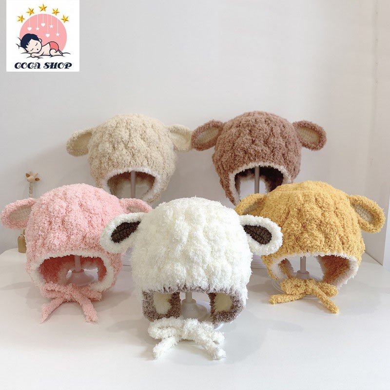 Mũ Len Tai Cừu giữ ấm cho bé yêu