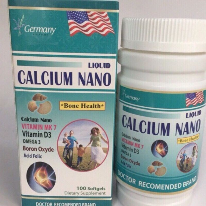 LIQUID CALCIUM NANO Bổ sung canxi giúp xương chắc khoẻ hơn.