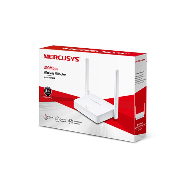 Giá Tốt-Mercusys N 300Mbps Bộ phát WiFi 2 Râu -MW301R- Hàng chính hãng phân phối bởi TP-Link Việt Nam | WebRaoVat - webraovat.net.vn