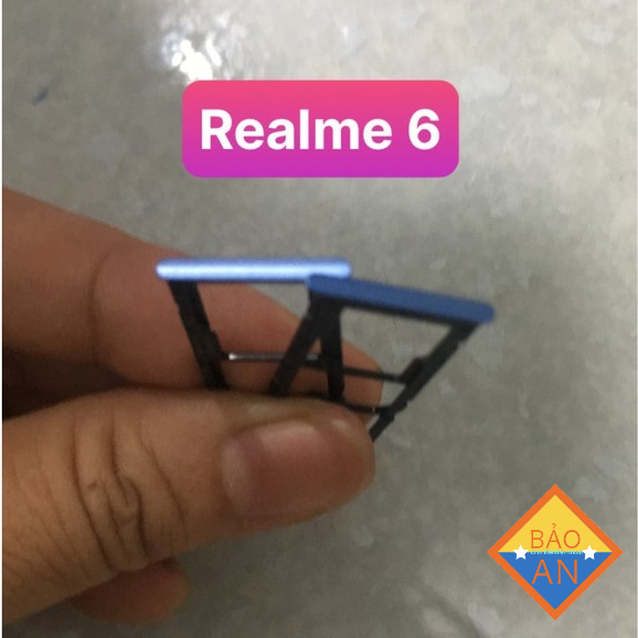 Khay Đựng Sim Realme 6 Khay Chứa Thẻ Nhớ Ổ Sim Linh Kiện Thay Thế
