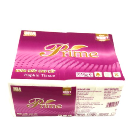 GIẤY ĂN GIẤY VUÔNG PRIME  KHỔ 30x30  - COMBO 2 GÓI MÀNG TÍM