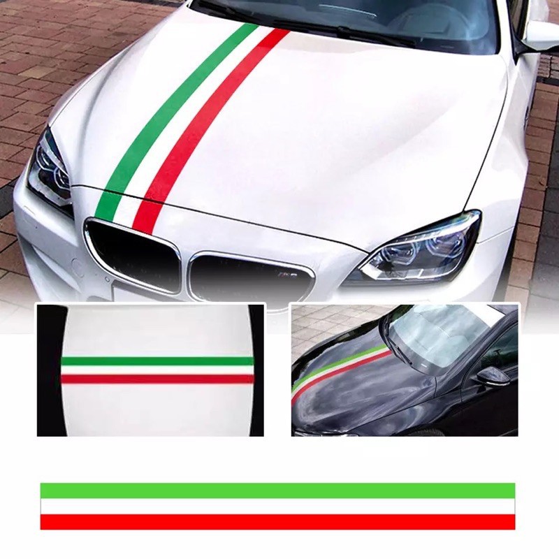 Decal dán xe thể thao phong cách BMW M sport, cờ ý, đức, pháp, loại cao cấp độ bền cao🚗 Flash Sale