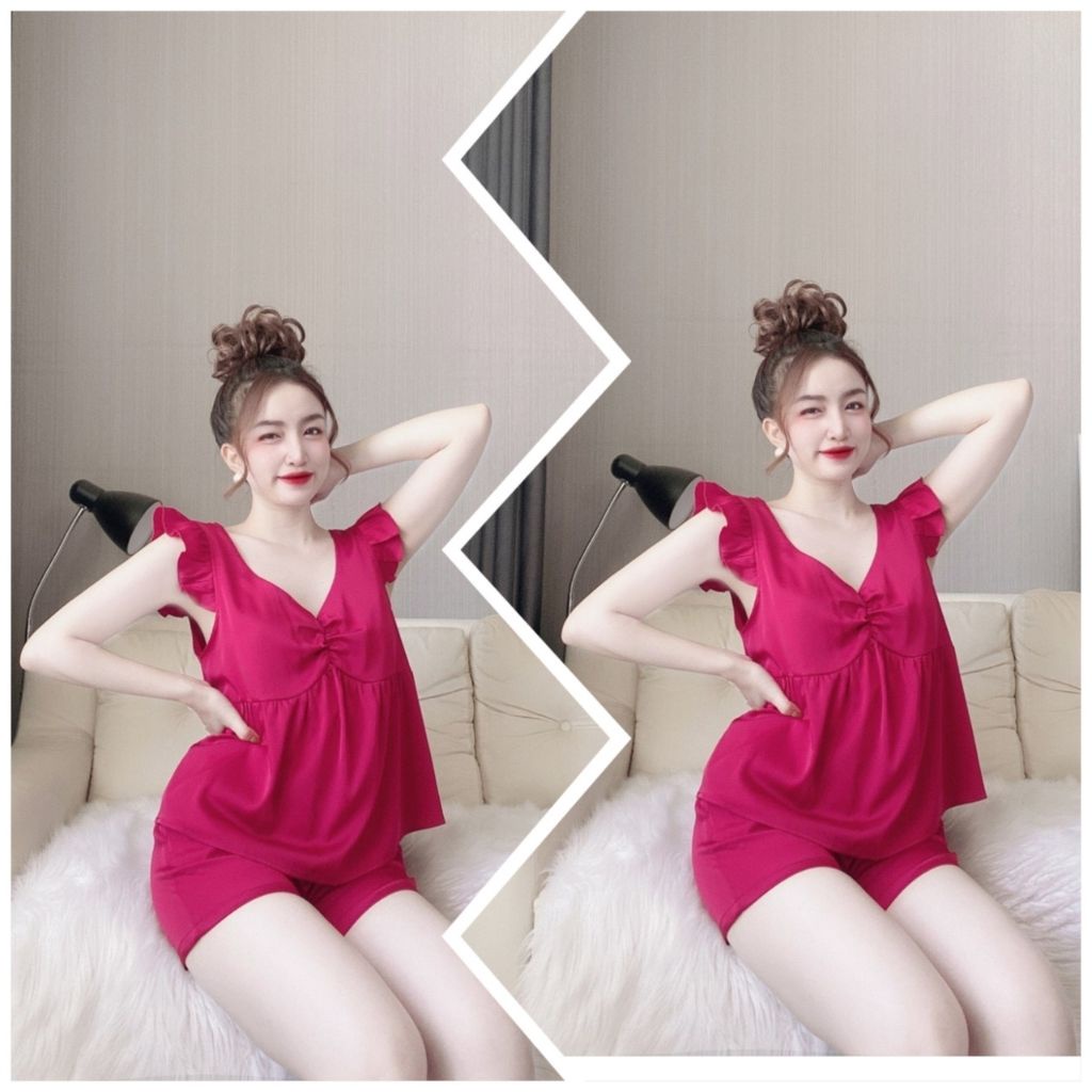 Đồ Ngủ Nữ Bigsize - Đồ Ngủ Sexy lụa Satin cao cấp mềm mại xinh xắn