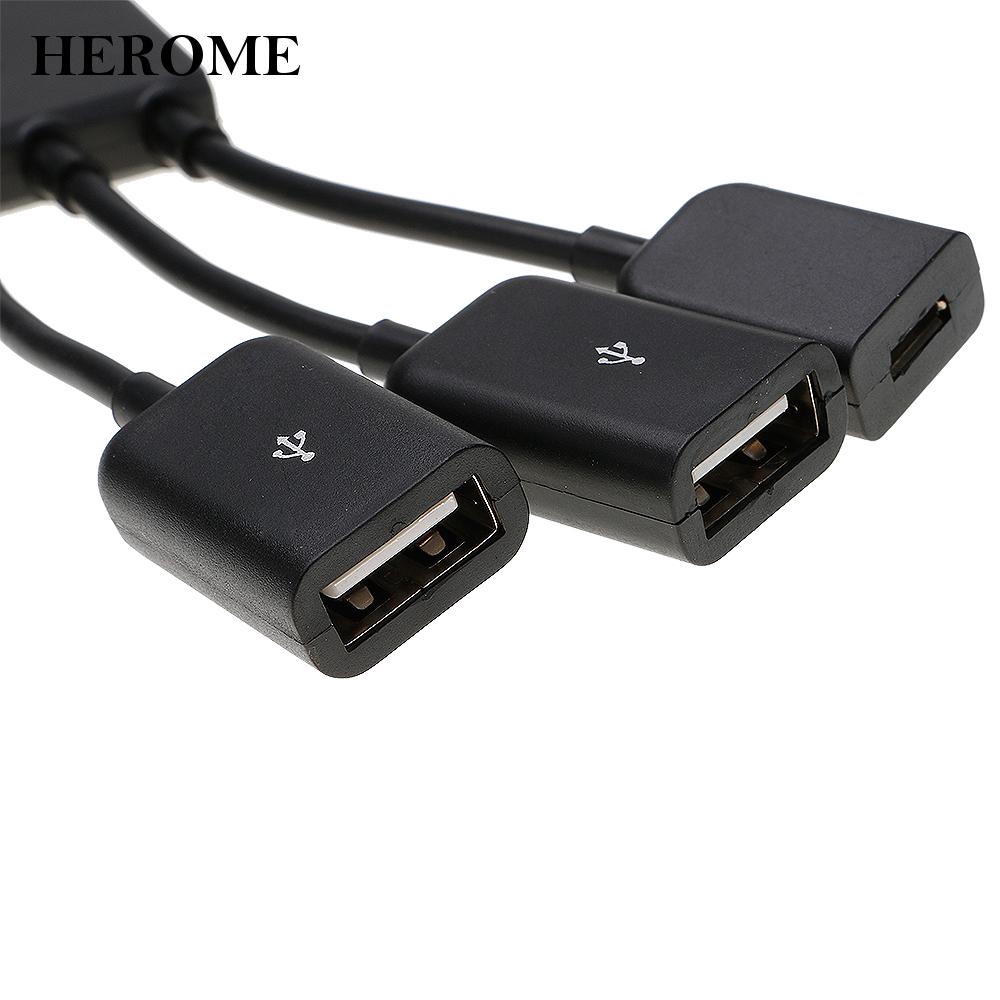 Bộ Chia 2 Cổng Usb 2.0 Loại C 3.1 Sang 2 Cổng Micro Usb 2.0 Tiện Dụng