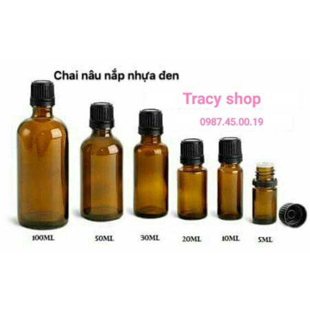 VỎ CHAI TINH DẦU NHỎ GIỌT 5ML ĐẾN 100ML