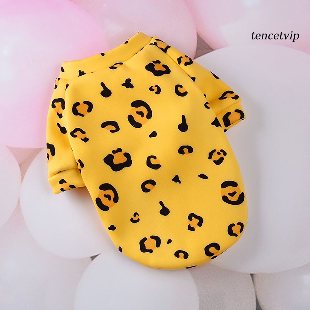 Áo sweater cổ tròn xỏ hai chân in họa tiết hoạt hình dễ thương cho thú cưng